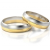 Półokrągłe obrączki ślubne dwa kolory złota próby 585